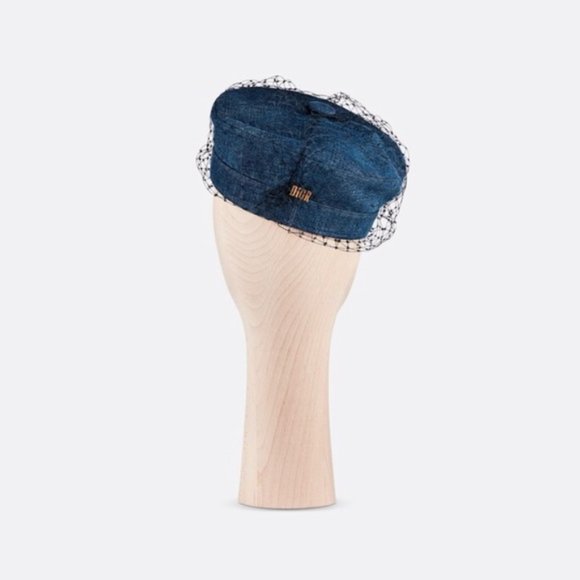 LIMITED TIME OFFER   Dior Denim Hat with veil